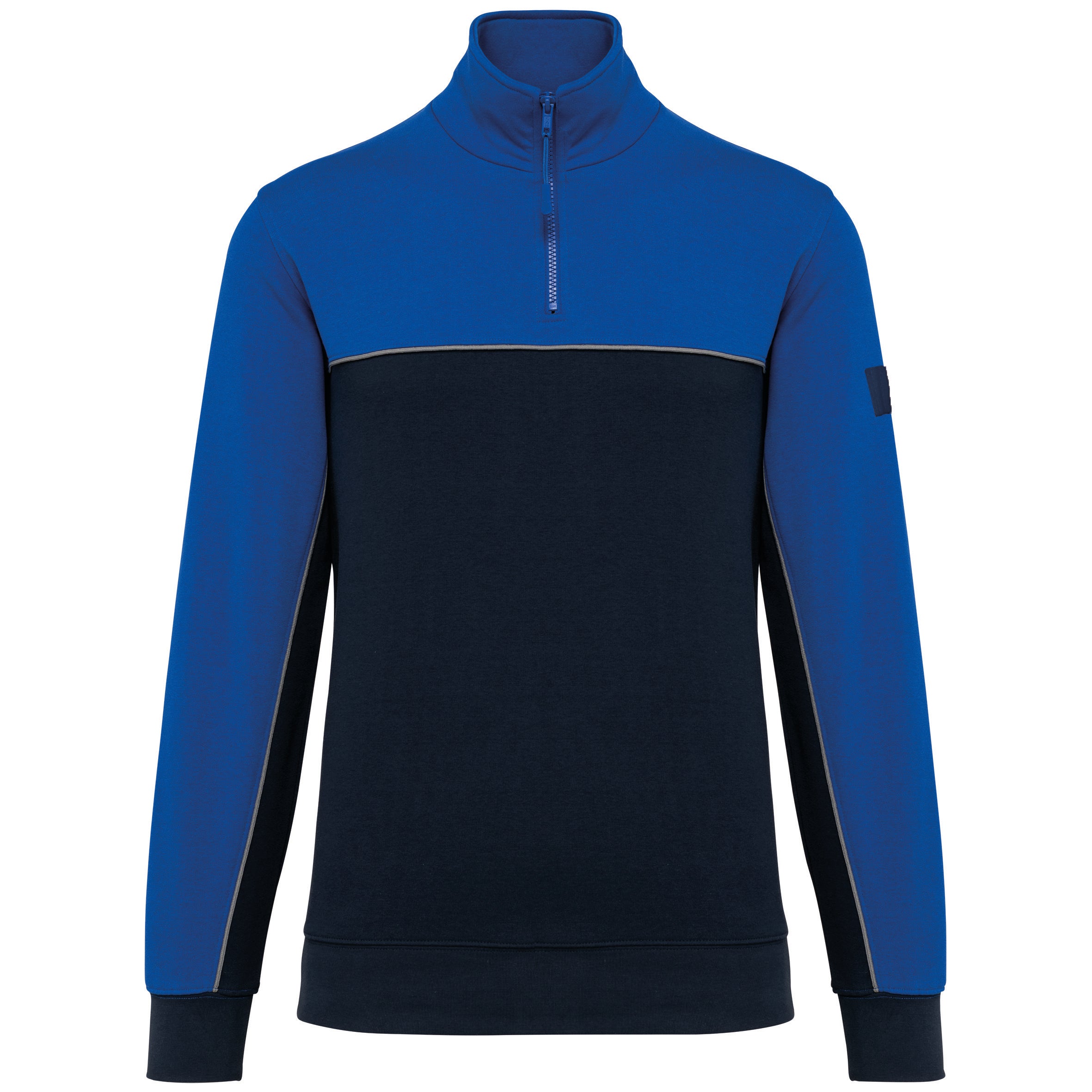 Sweat Sans Capuche de Travail Unisexe Col Zippé WK