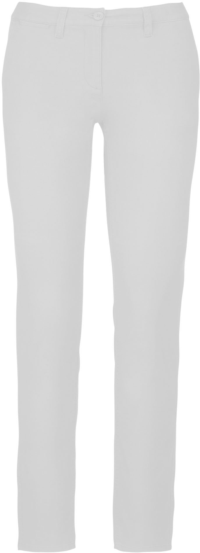 Pantalon Service Femme Chino Blanc KARIBAN | Tenues Pro