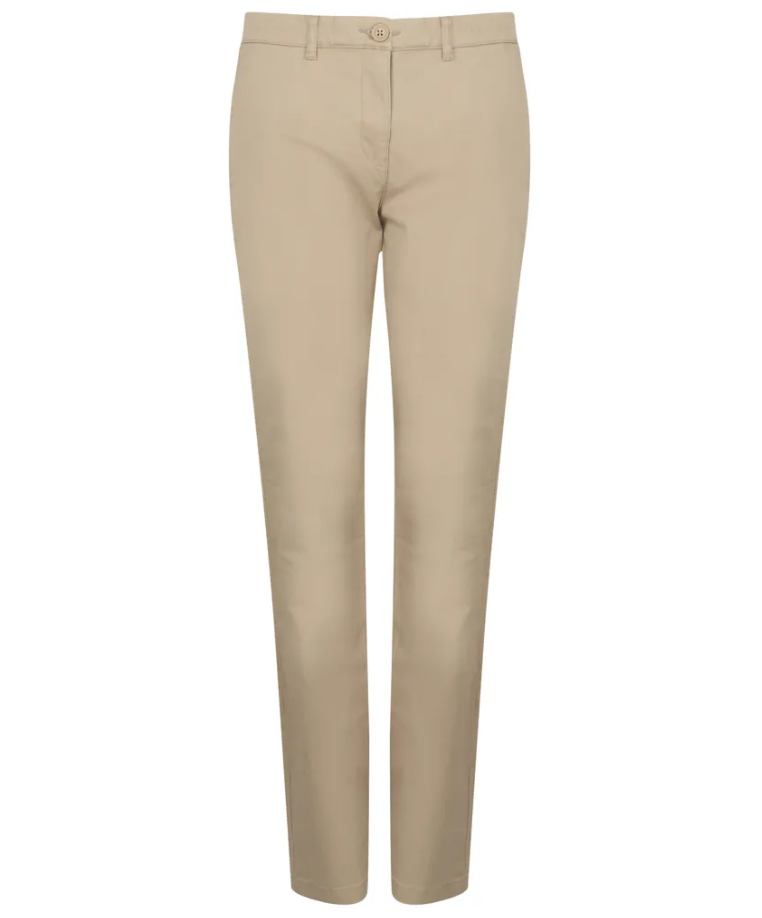 Pantalon Service Femme Chino Stretch Beige HENBURY | Tenues Pro