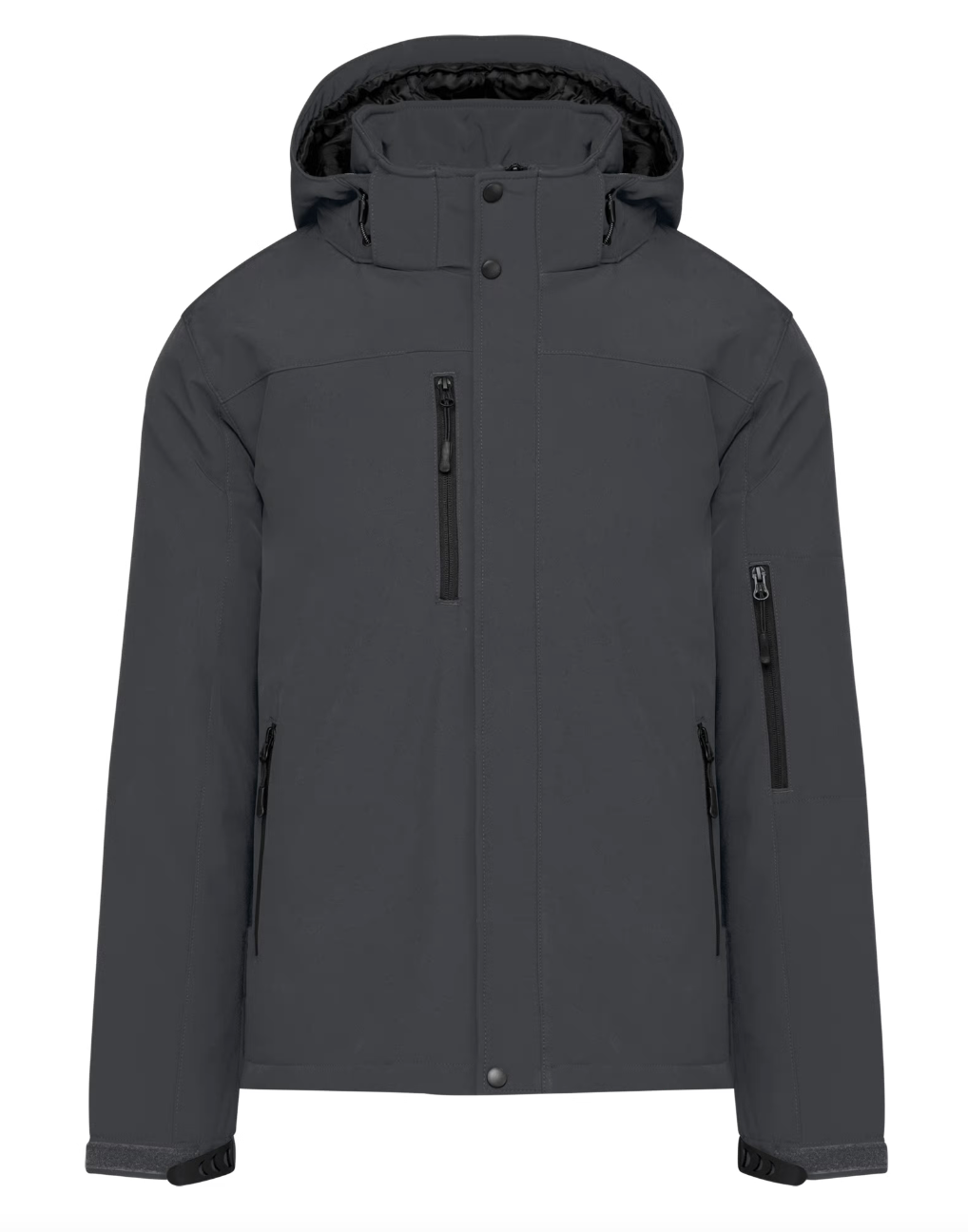 Parka Softshell Homme GRIS FONCE Doublée KARIBAN | Tenues Pro