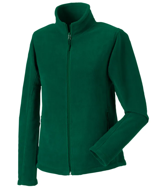 Polaire Homme VERT 100% Polyester avec Zip RUSSELL | Tenues Pro