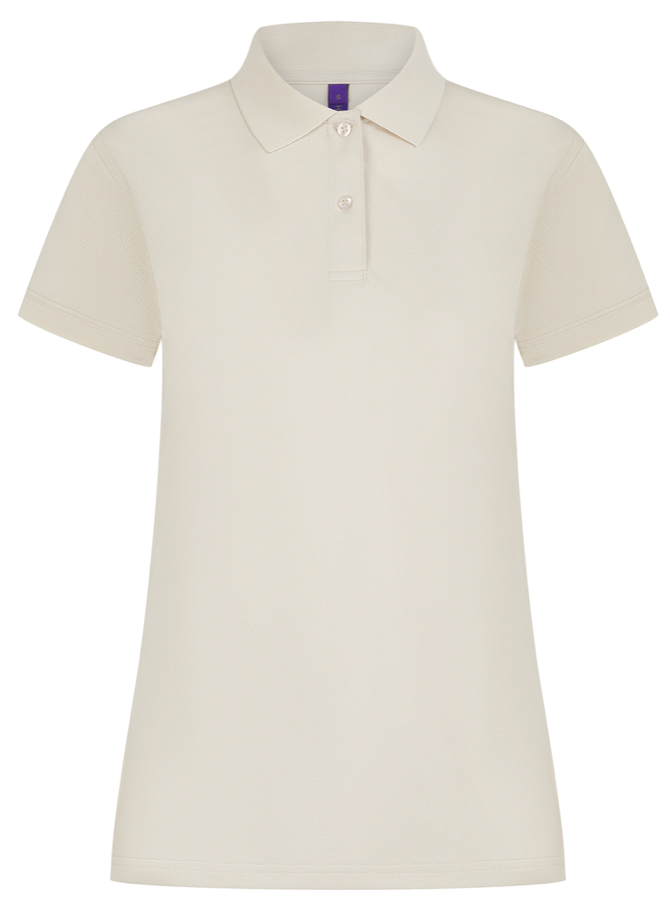 Polo Beige Femme 100% Polyester Piqué HENBURY | Tenues Pro