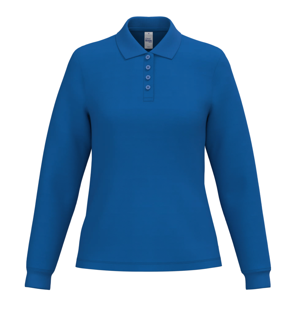 Polo Bleu Manches Longues Femme IDEAL BASIC BRAND | Tenues Pro