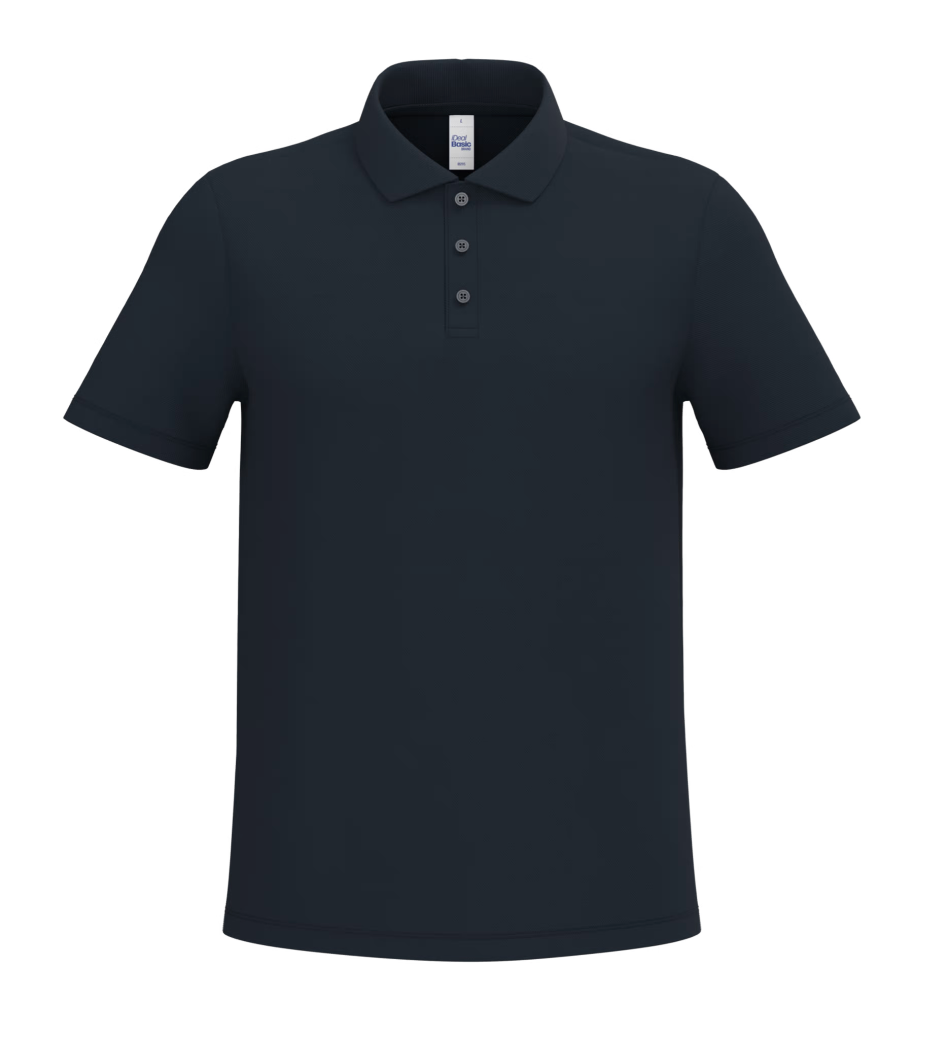 Polo Bleu Navy Manches Courtes Homme 100% Coton Piqué IDEAL BASIC BRAND | Tenues Pro
