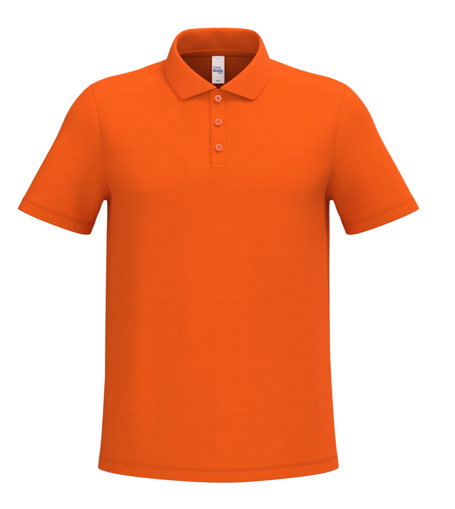 Polo Orange Manches Courtes Homme 100% Coton Piqué IDEAL BASIC BRAND | Tenues Pro