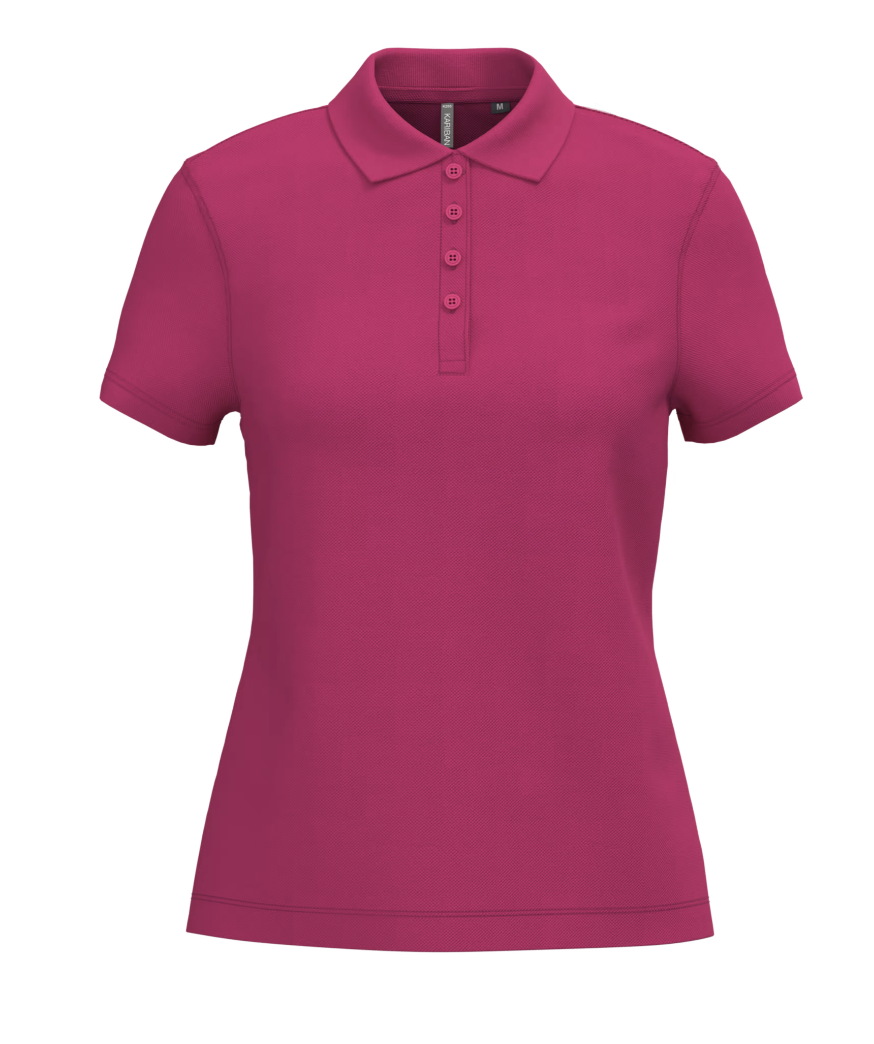 Polo Rose Manches Courtes Femme 100% Coton KARIBAN | Tenues Pro