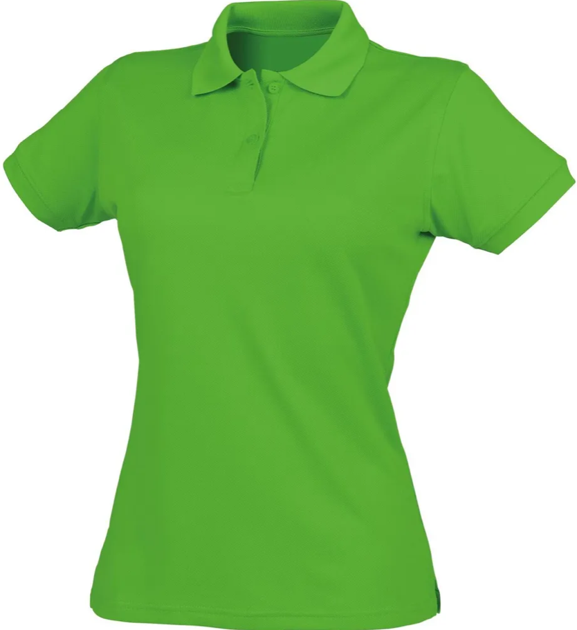 Polo Vert Femme 100% Polyester Piqué HENBURY | Tenues Pro