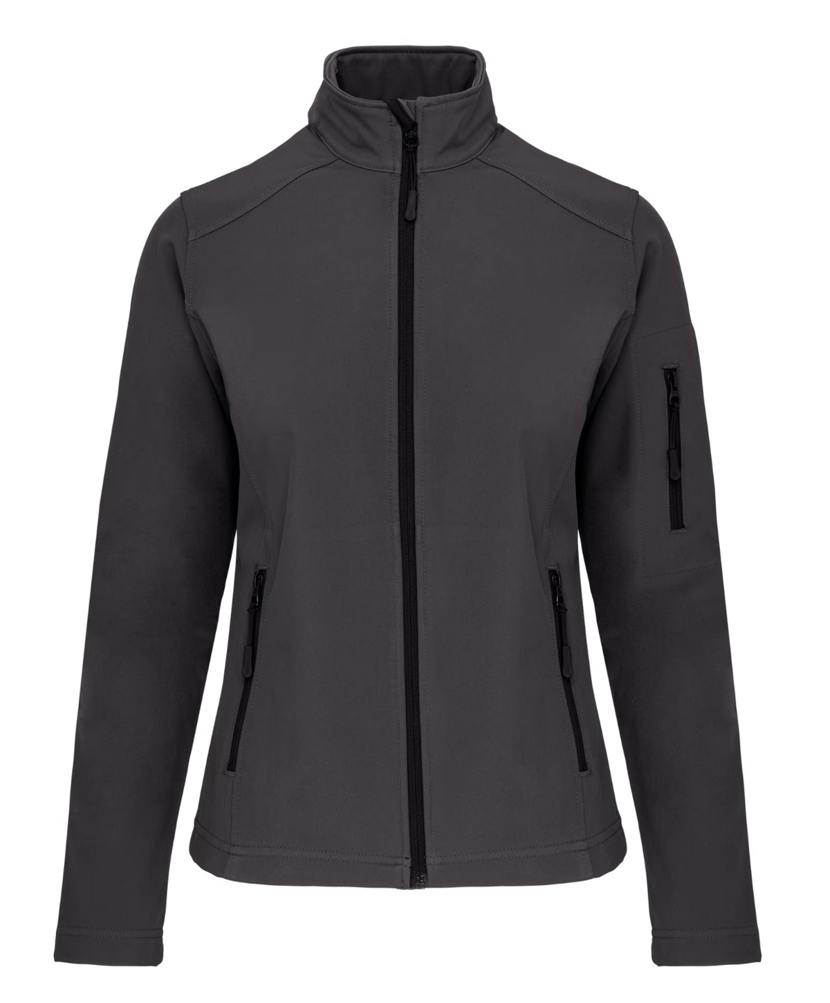Softshell Manches Longues Femme GRIS FONCE 3 Couches KARIBAN | Tenues Pro
