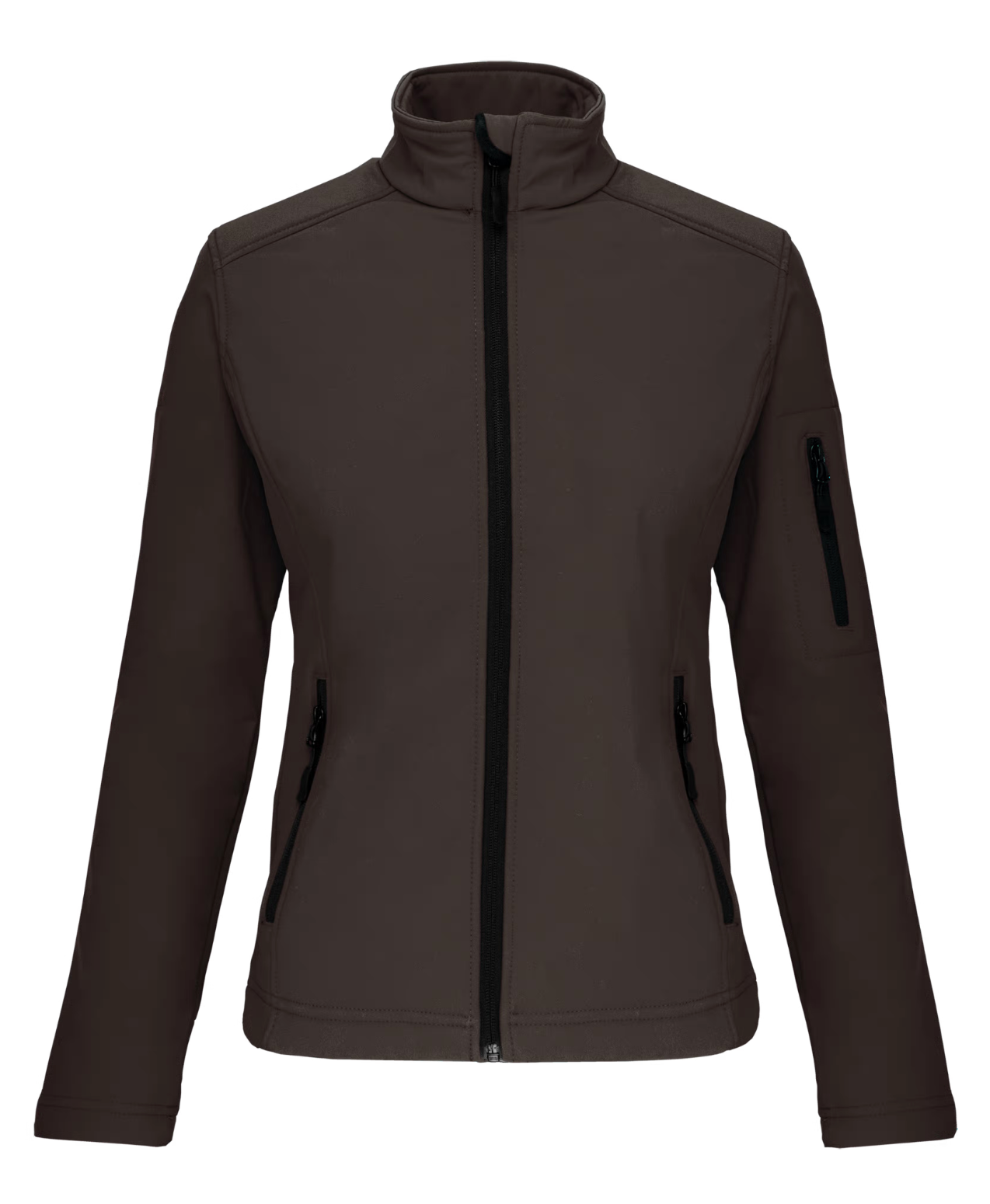 Softshell Manches Longues Femme MARRON 3 Couches KARIBAN | Tenues Pro