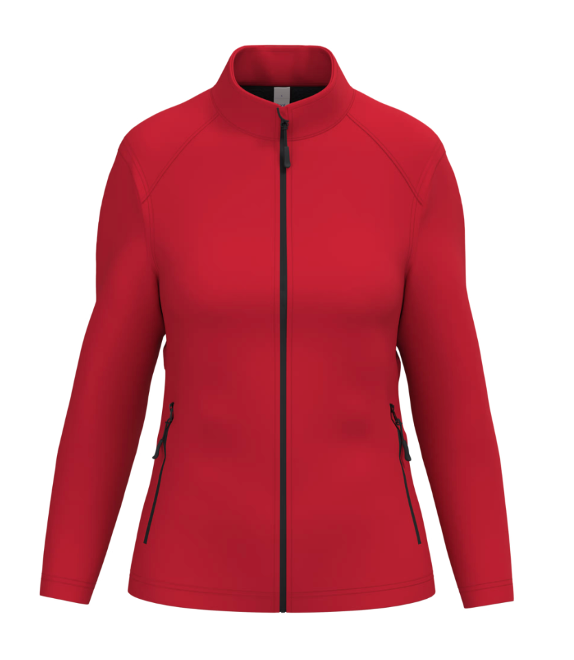 Softshell Manches Longues Femme ROUGE 2 Couches IDEAL BASIC BRAND | Tenues Pro