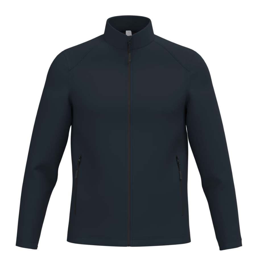 Softshell Manches Longues Homme BLEU NAVY 2 Couches IDEAL BASIC BRAND | Tenues Pro