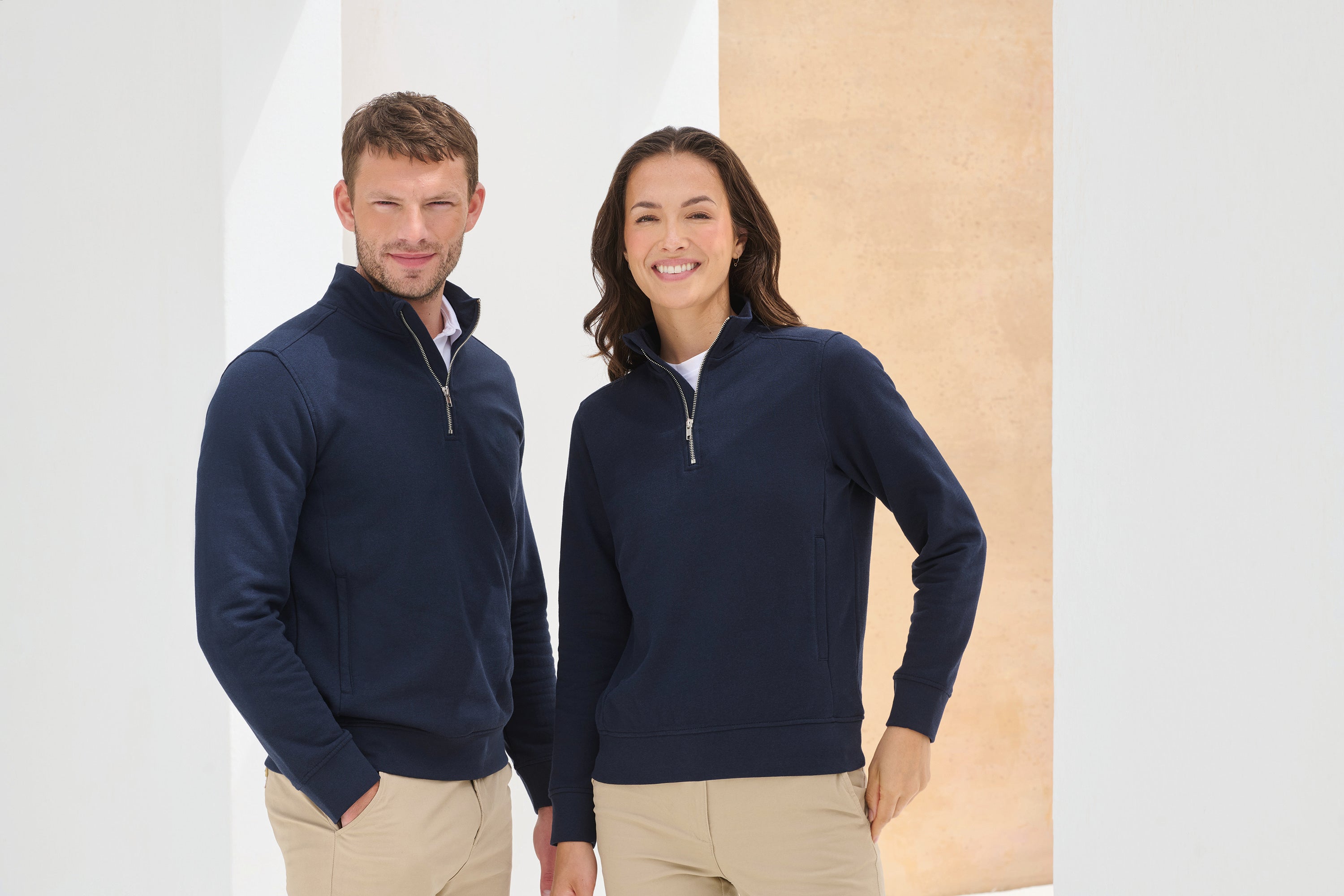 Sweat-shirt col zippé 1/4 Unisexe-HENBURY