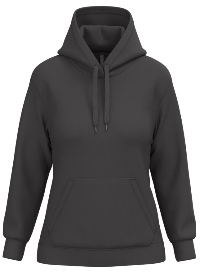 Sweat à Capuche Femme GRIS FONCE KARIBAN | Tenues Pro