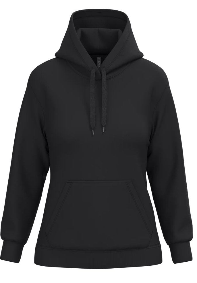 Sweat à Capuche Femme NOIR KARIBAN | Tenues Pro