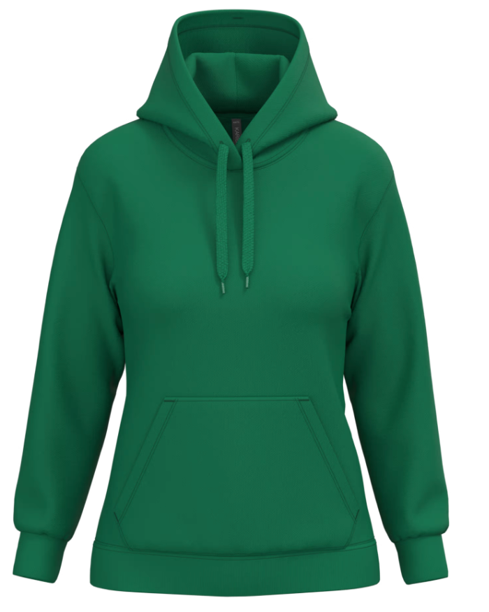 Sweat à Capuche Femme VERT KARIBAN | Tenues Pro