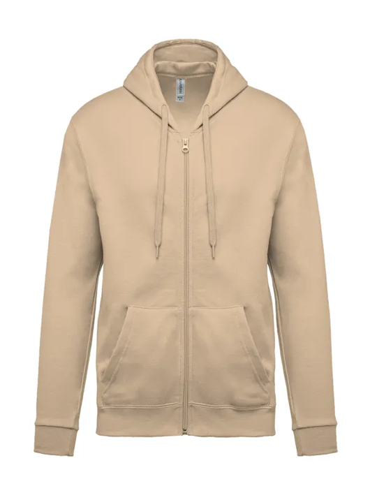 Sweat à Capuche Unisexe avec Zip BEIGE KARIBAN | Tenues Pro