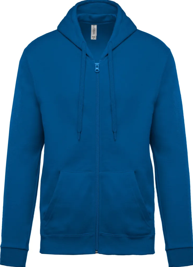Sweat à Capuche Unisexe avec Zip BLEU KARIBAN | Tenues Pro