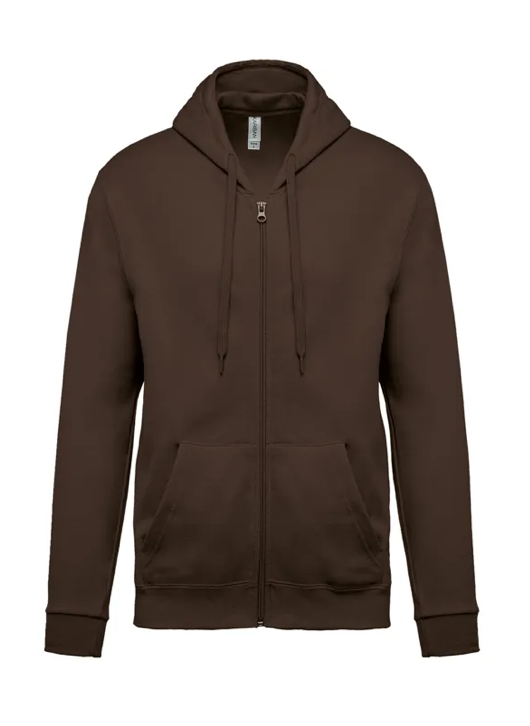 Sweat à Capuche Unisexe avec Zip MARRON KARIBAN | Tenues Pro