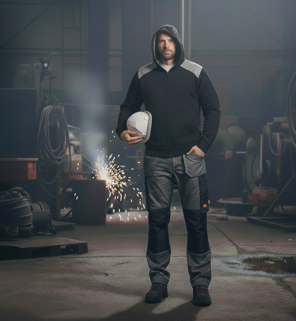 Sweat à Capuche de Travail Unisexe avec Zip HEROCK