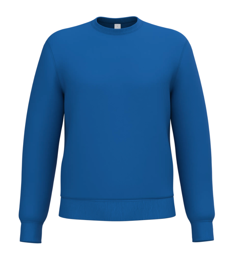 Sweat Sans Capuche Unisexe Col Rond BLEU IDEAL BASIC BRAND | Tenues Pro