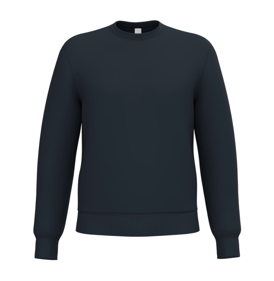 Sweat Sans Capuche Unisexe Col Rond BLEU NAVY IDEAL BASIC BRAND | Tenues Pro