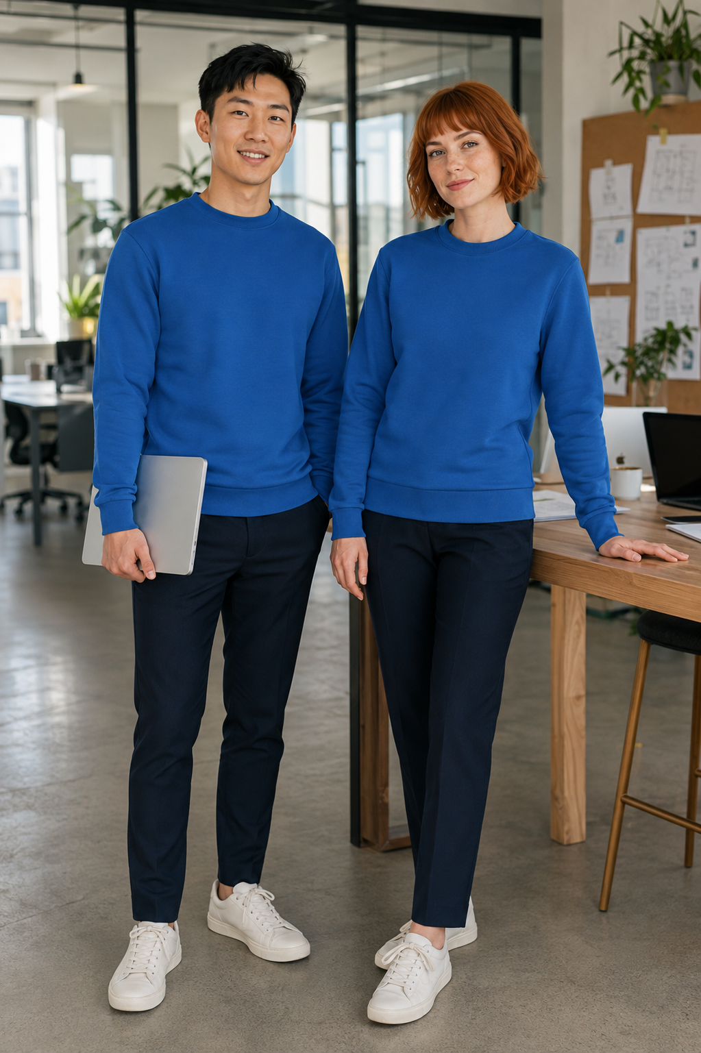 Sweat Sans Capuche Unisexe Col Rond IDEAL BASIC BRAND | Tenues Pro
