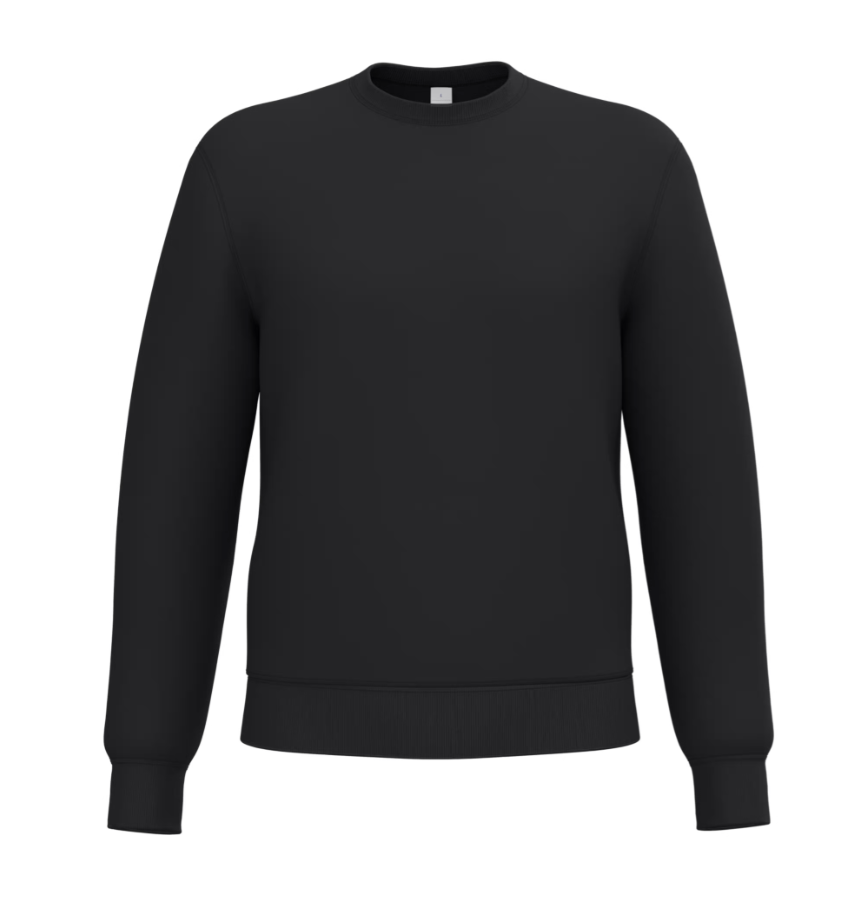 Sweat Sans Capuche Unisexe Col Rond NOIR IDEAL BASIC BRAND | Tenues Pro