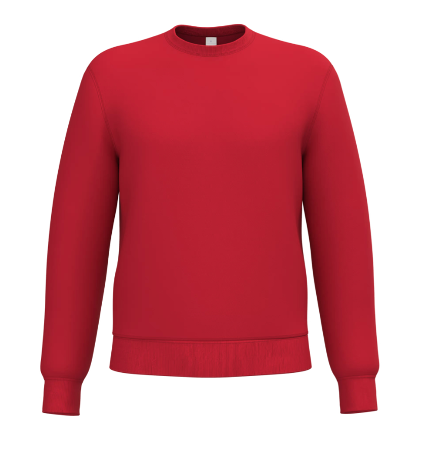 Sweat Sans Capuche Unisexe Col Rond ROUGE IDEAL BASIC BRAND | Tenues Pro