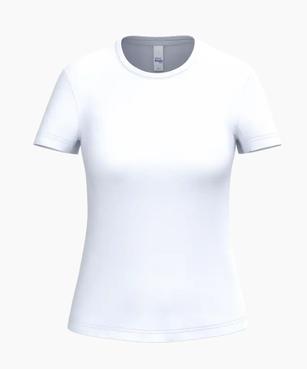 T-Shirt Blanc Manches Courtes Femme Coton IDEAL BASIC BRAND | Tenues Pro
