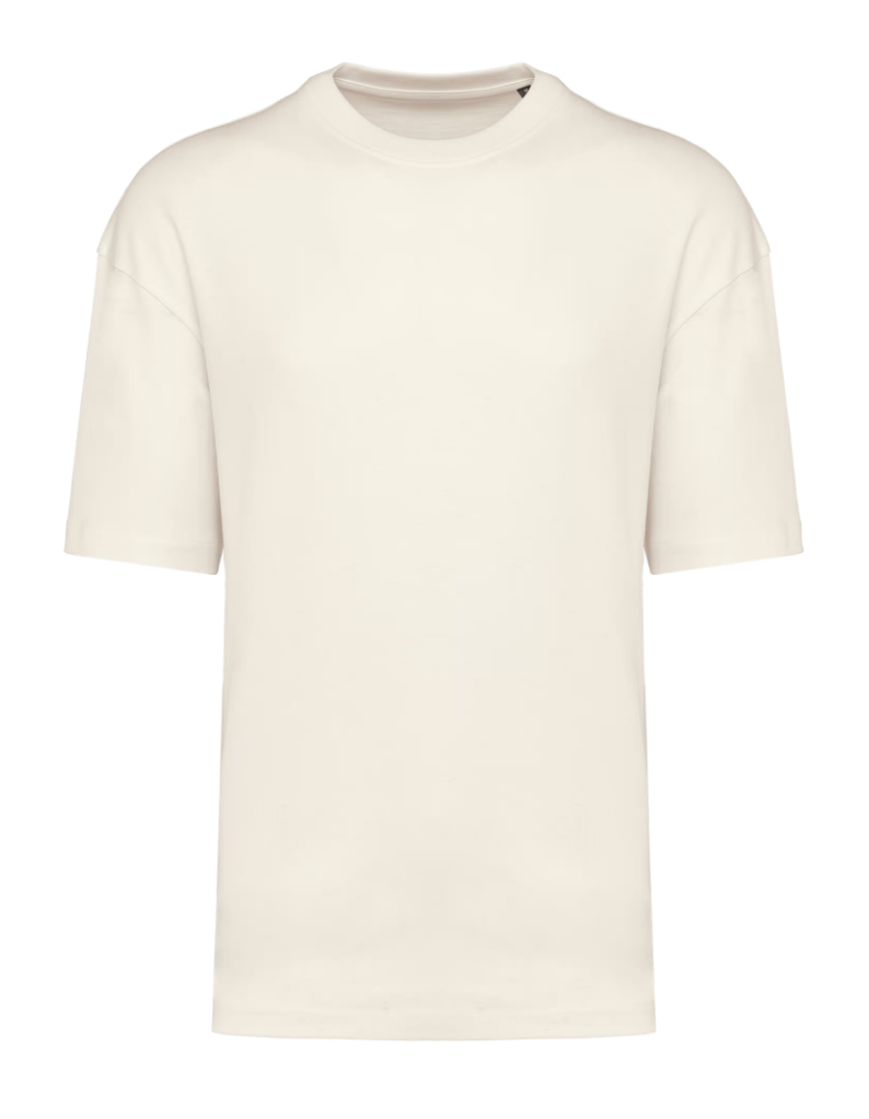 T-shirt Beige Manches Courtes Unisexe Oversize KARIBAN | Tenues Pro