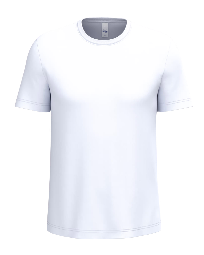 T-shirt Blanc Manches Courtes Homme 100% Coton IDEAL BASIC | Tenues Pro