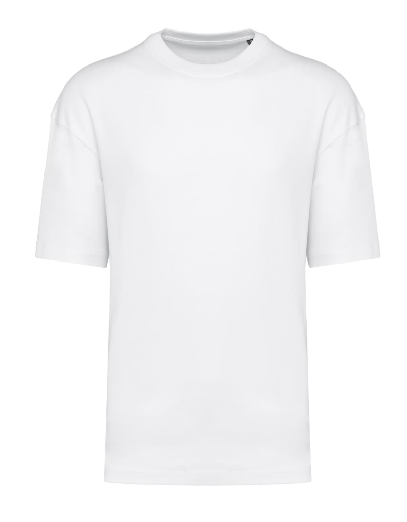 T-shirt Blanc Manches Courtes Unisexe Oversize KARIBAN | Tenues Pro