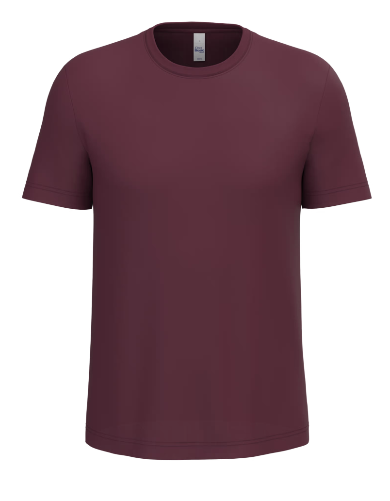 T-shirt Bordeaux Manches Courtes Homme 100% Coton IDEAL BASIC | Tenues Pro