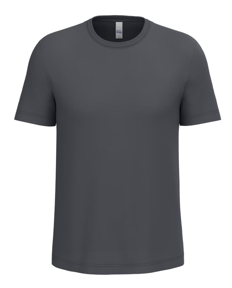 T-shirt Gris Foncé Manches Courtes Homme 100% Coton IDEAL BASIC | Tenues Pro