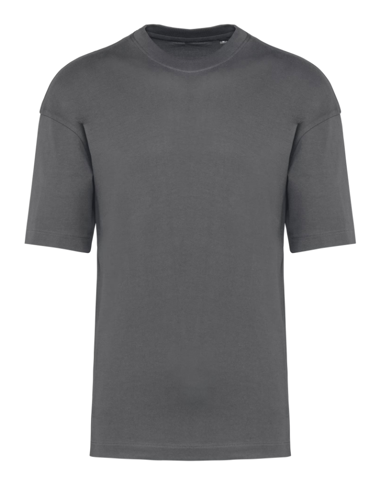 T-shirt Gris Foncé Manches Courtes Unisexe Oversize KARIBAN | Tenues Pro
