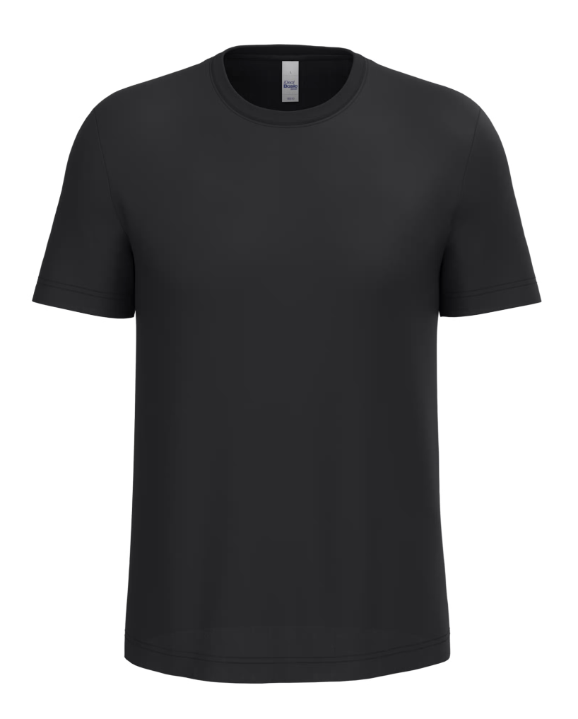 T-shirt Noir Manches Courtes Homme 100% Coton IDEAL BASIC | Tenues Pro