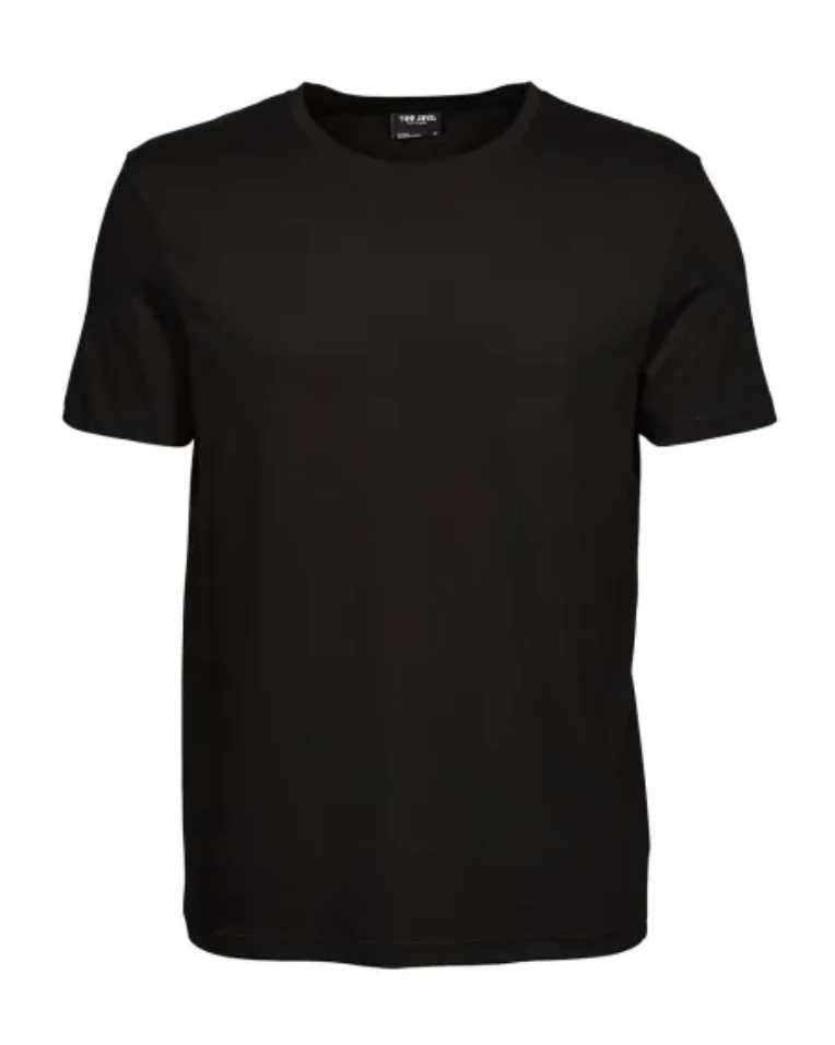 T-shirt Noir Manches Courtes Homme Luxury TEE JAYS | Tenues Pro