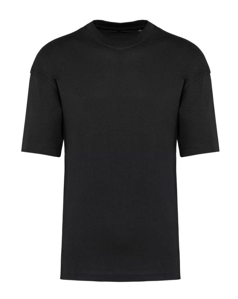 T-shirt Noir Manches Courtes Unisexe Oversize KARIBAN | Tenues Pro