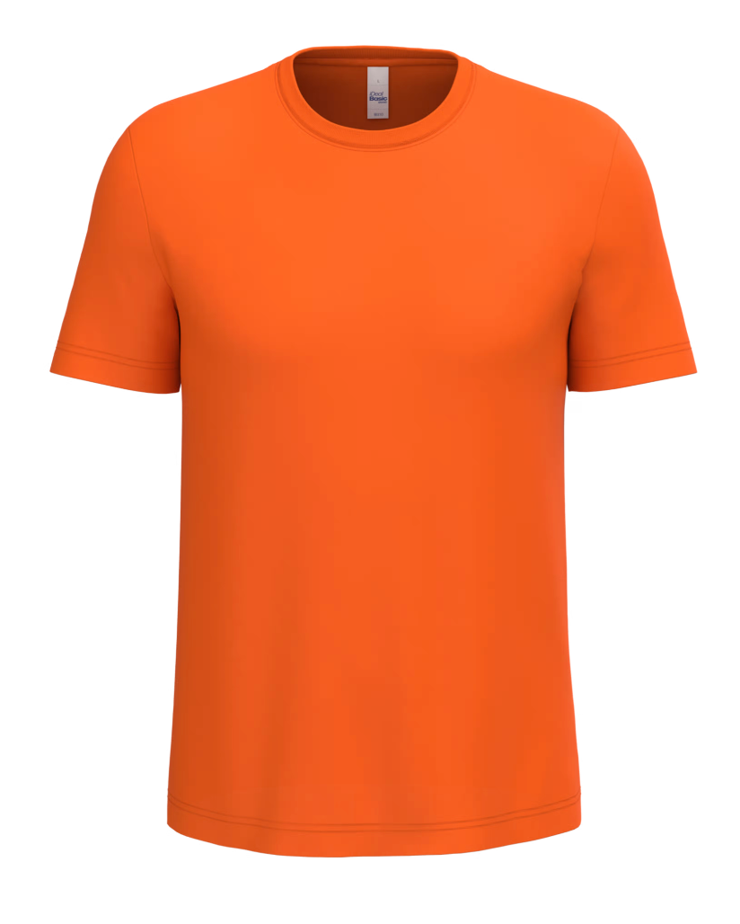 T-shirt Orange Manches Courtes Homme 100% Coton IDEAL BASIC | Tenues Pro