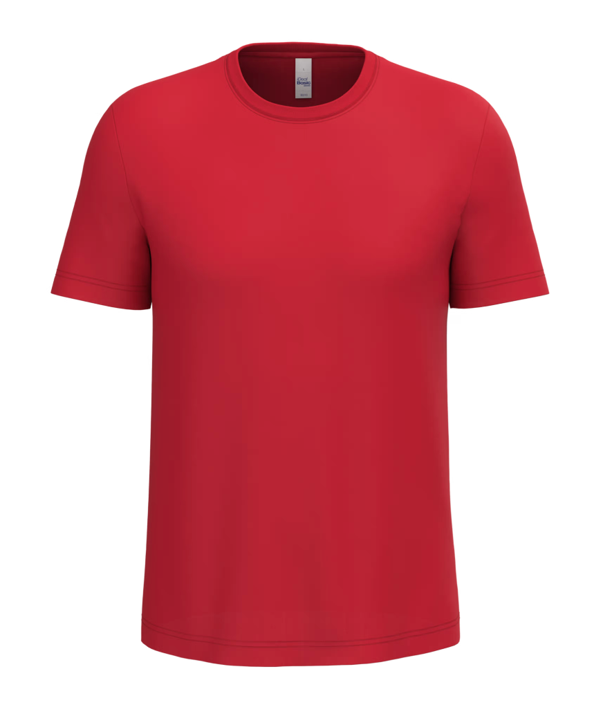 T-shirt Rouge Manches Courtes Homme 100% Coton IDEAL BASIC | Tenues Pro