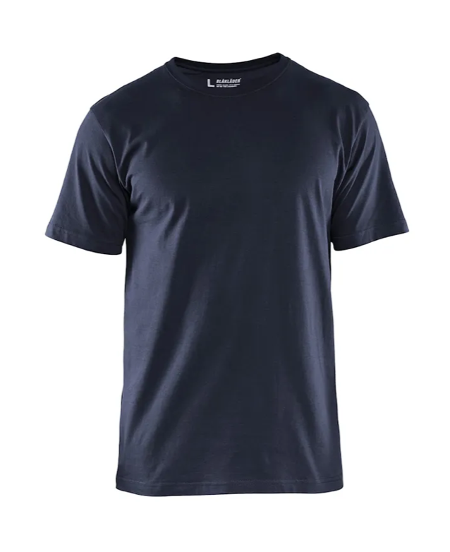 T-shirt de Travail Unisexe 100% Coton Bleu Navy BLAKLADER | Tenues Pro