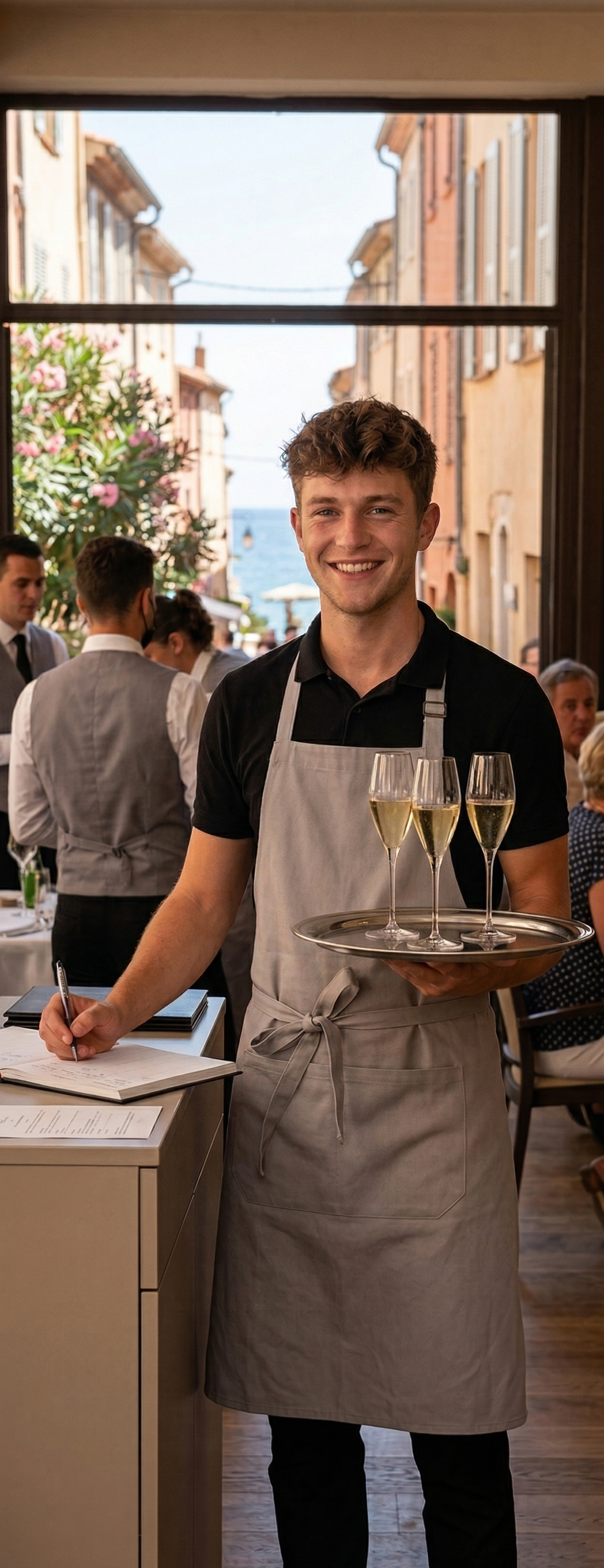 Tablier avec poche en coton Bio KARIBAN