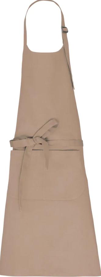 Tablier avec poche en coton Bio KARIBAN BEIGE