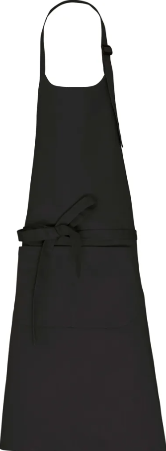 Tablier avec poche en coton Bio KARIBAN BLACK