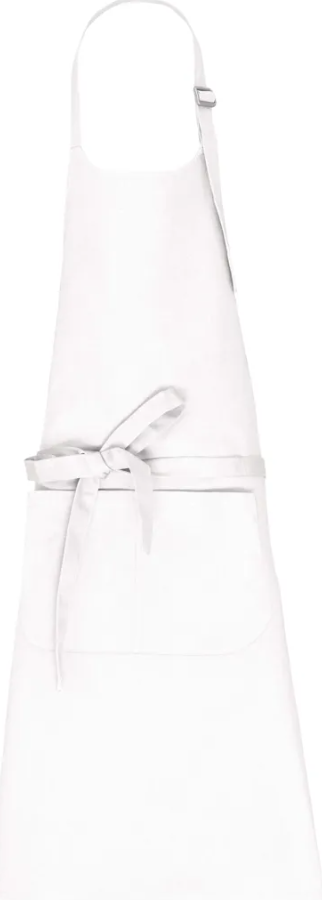 Tablier avec poche en coton Bio KARIBAN BLANC