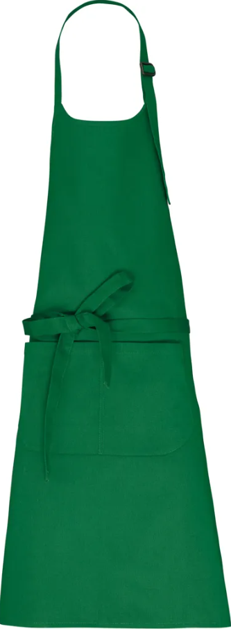 Tablier avec poche en coton Bio KARIBAN VERT