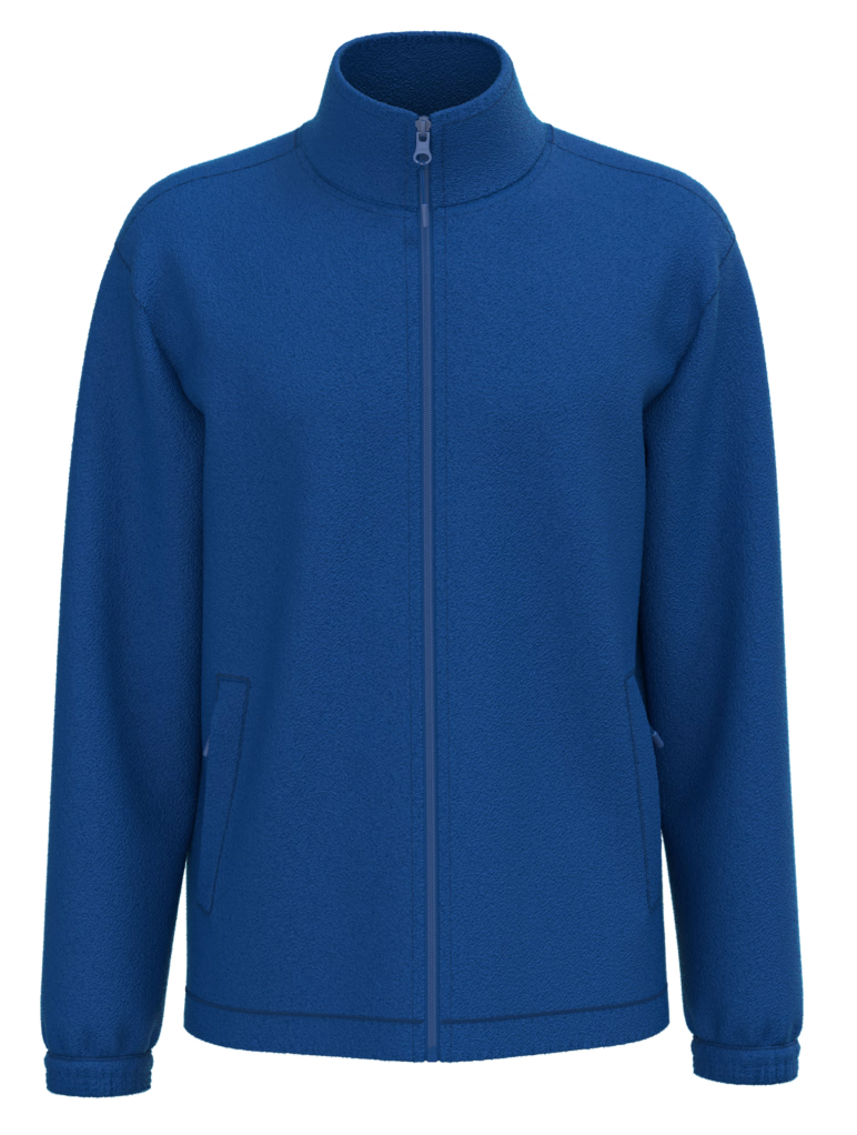 Veste Polaire Unisexe BLEU  Poignets Élastiqués KARIBAN | Tenues Pro