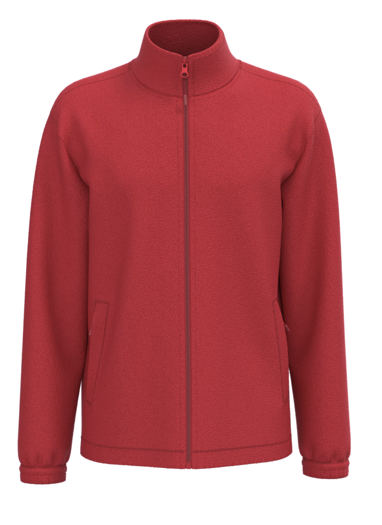 Veste Polaire Unisexe ROUGE  Poignets Élastiqués KARIBAN | Tenues Pro