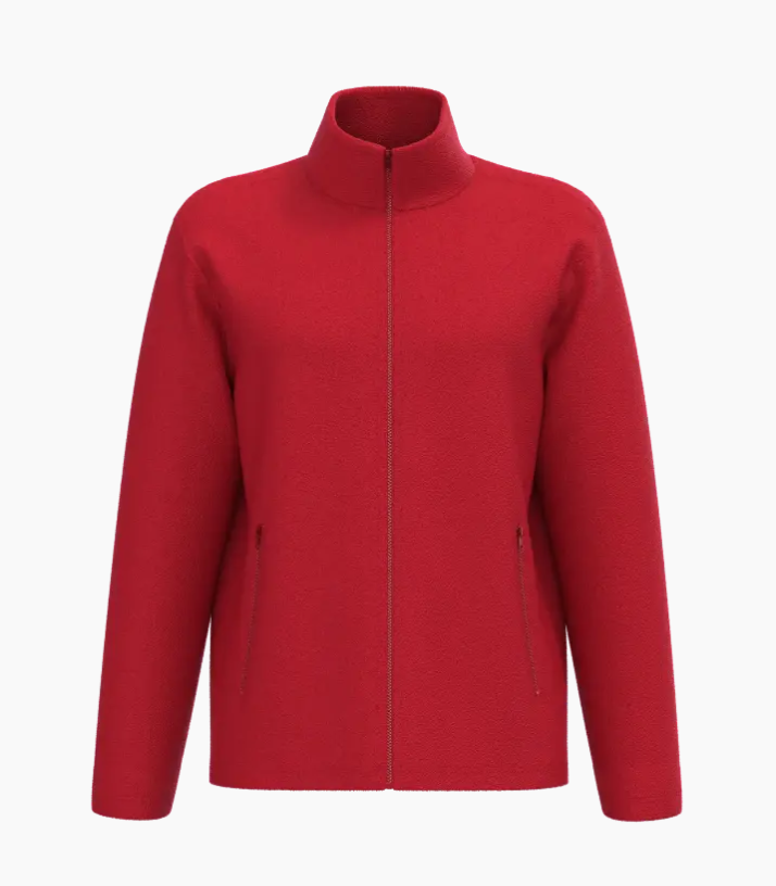Veste Polaire Unisexe ROUGE avec Zip IDEAL BASIC BRAND | Tenues Pro