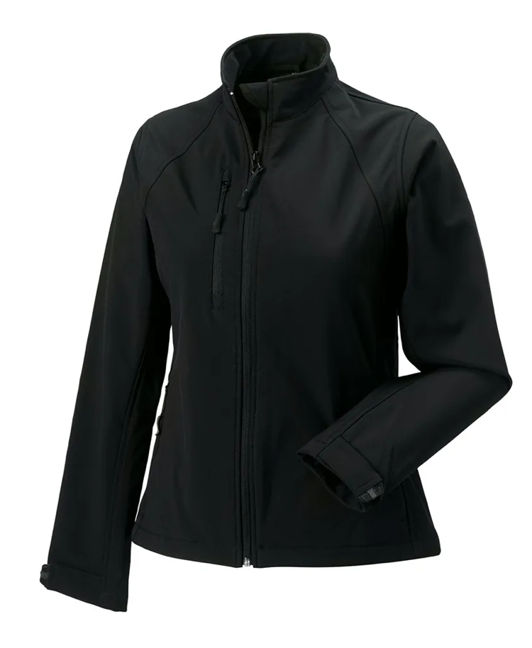 Veste Softshell Manches Longues Femme NOIR Premium RUSSELL | Tenues Pro